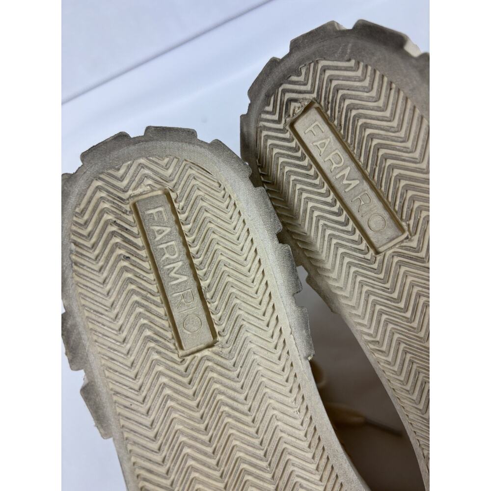 Farm Rio Straw Platform Sneakers 7 Low Top Rattan Raffia Straw Lug Sole - Picture 7 of 12